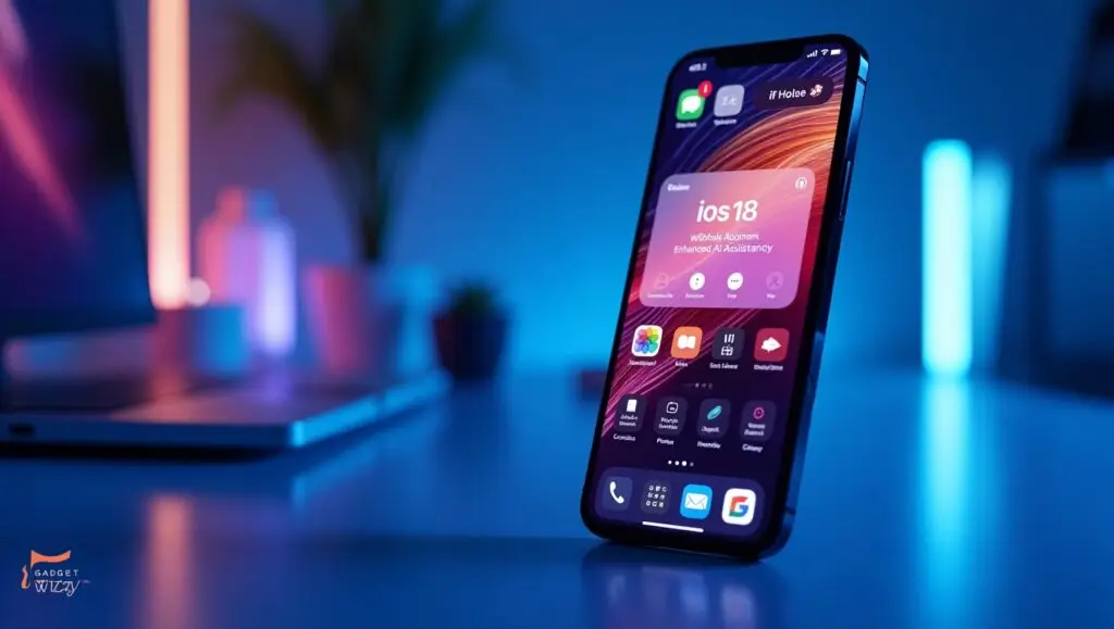 AI Illustration of iOS 18 Features on iPhone
